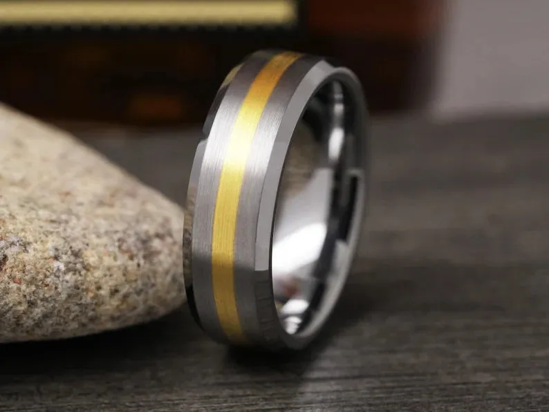 The Boardroom | Tungsten Ring with Gold
