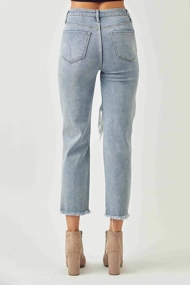 The Jazzlyn- RISEN Crop Straight Jeans