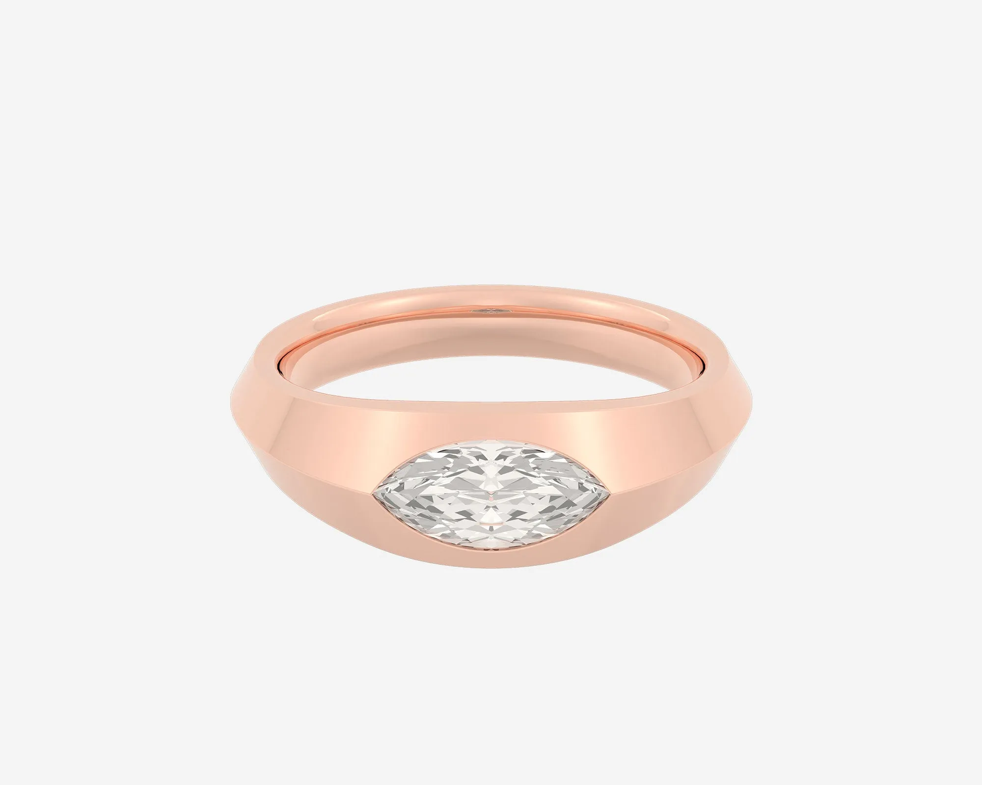 The Marquise Diamond Signet