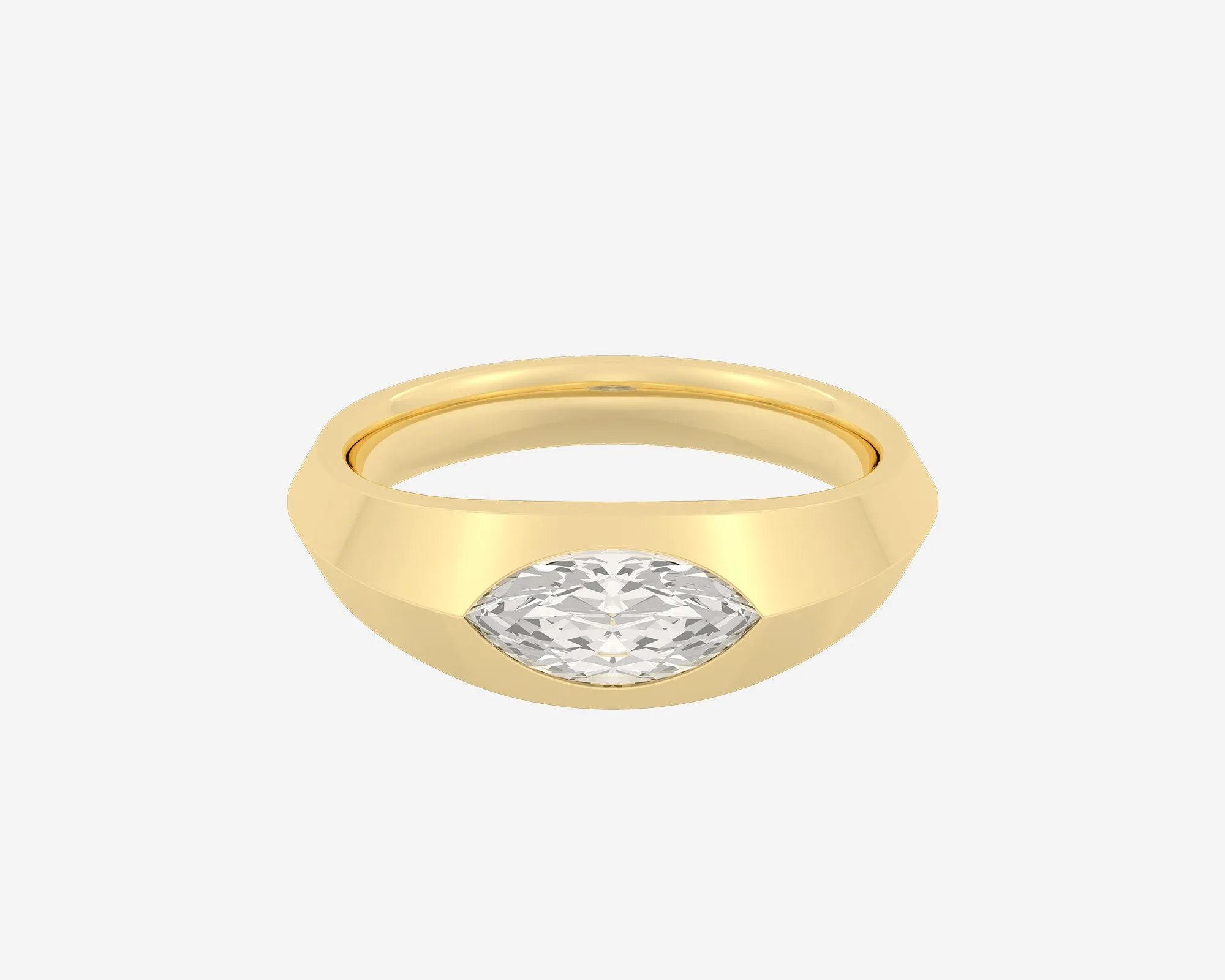 The Marquise Diamond Signet