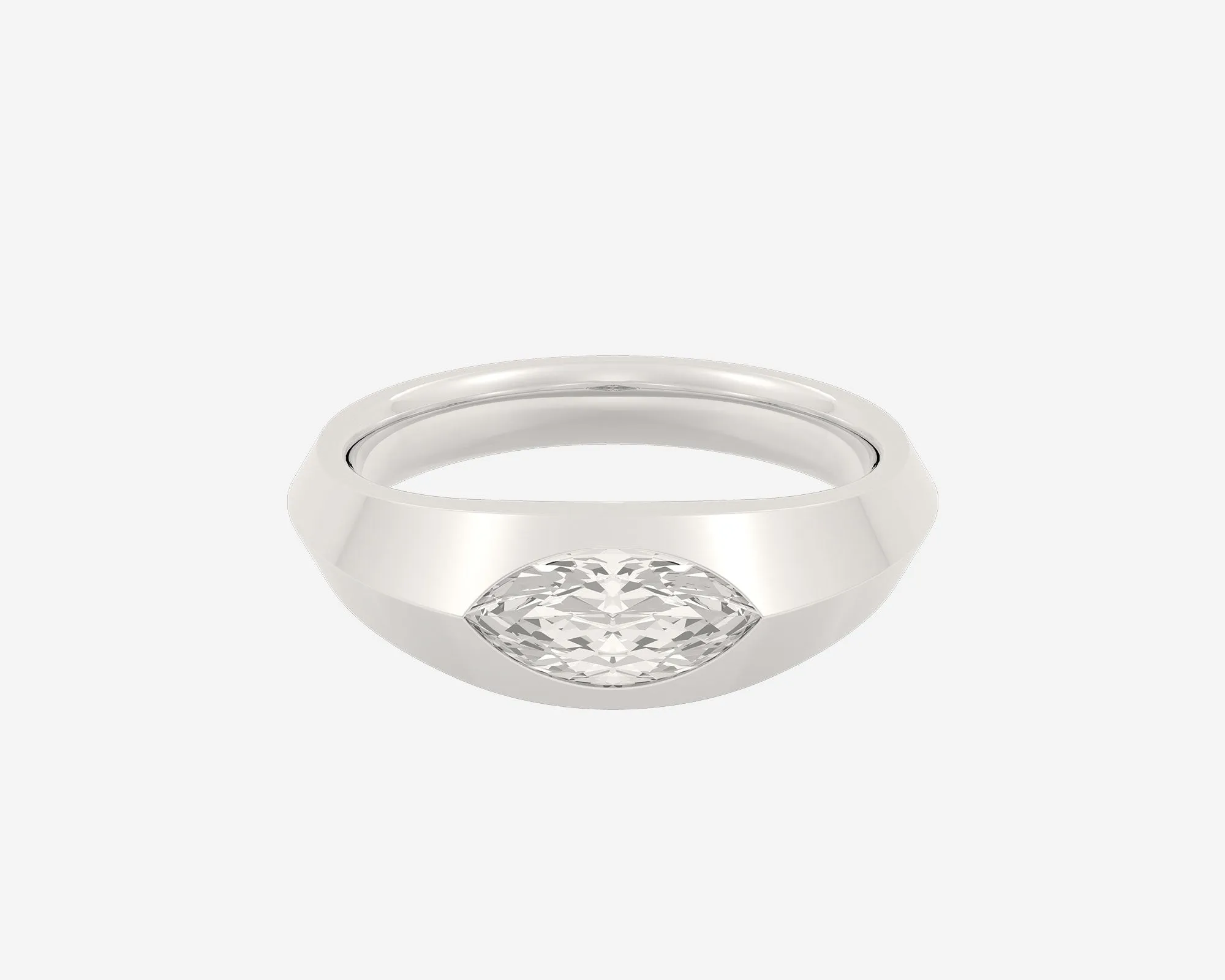 The Marquise Diamond Signet