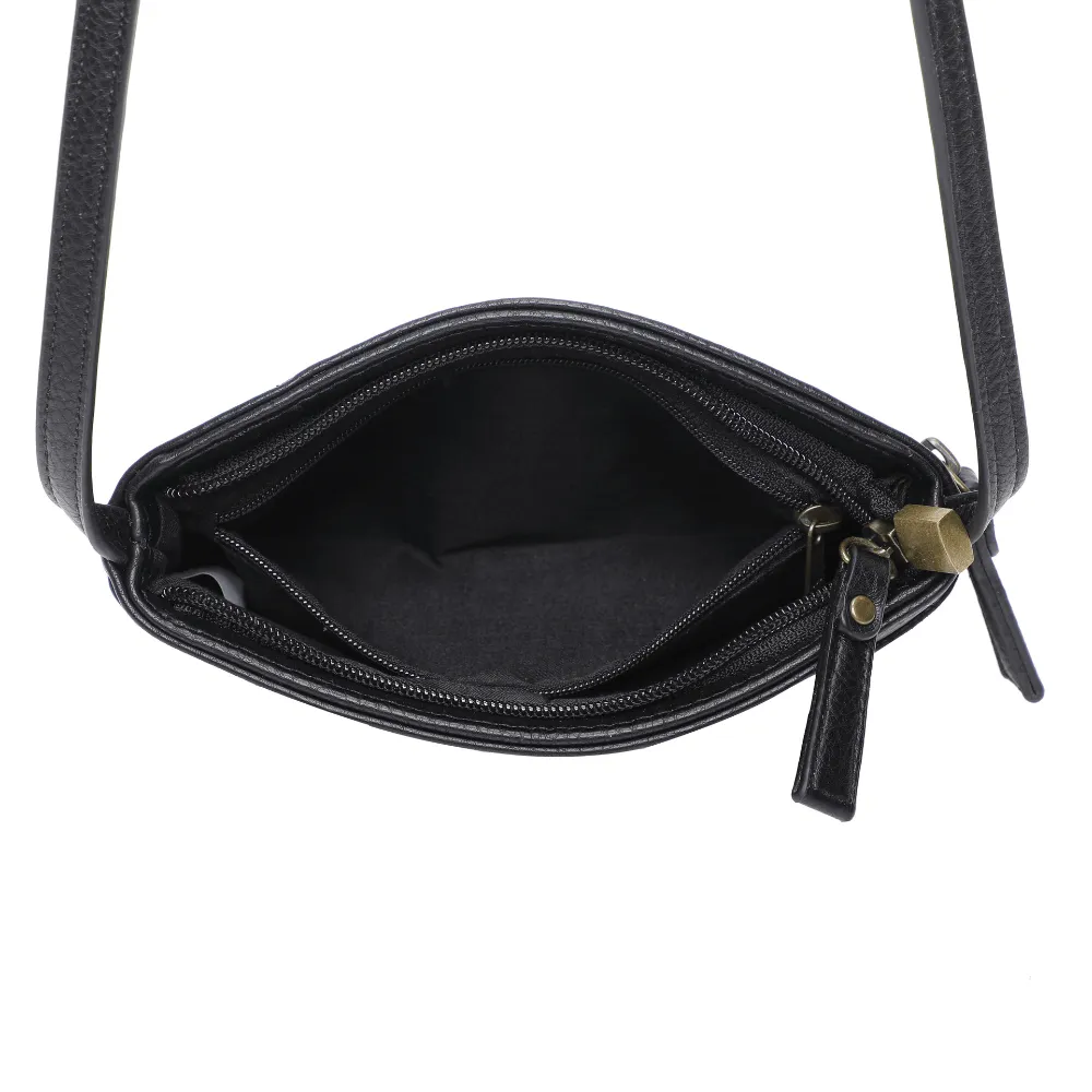 The Original Vegan Leather Crossbody Pouch | Black