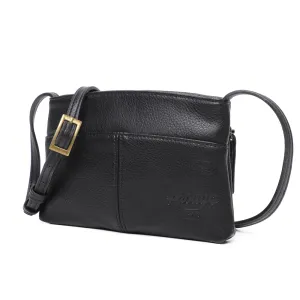 The Original Vegan Leather Crossbody Pouch | Black