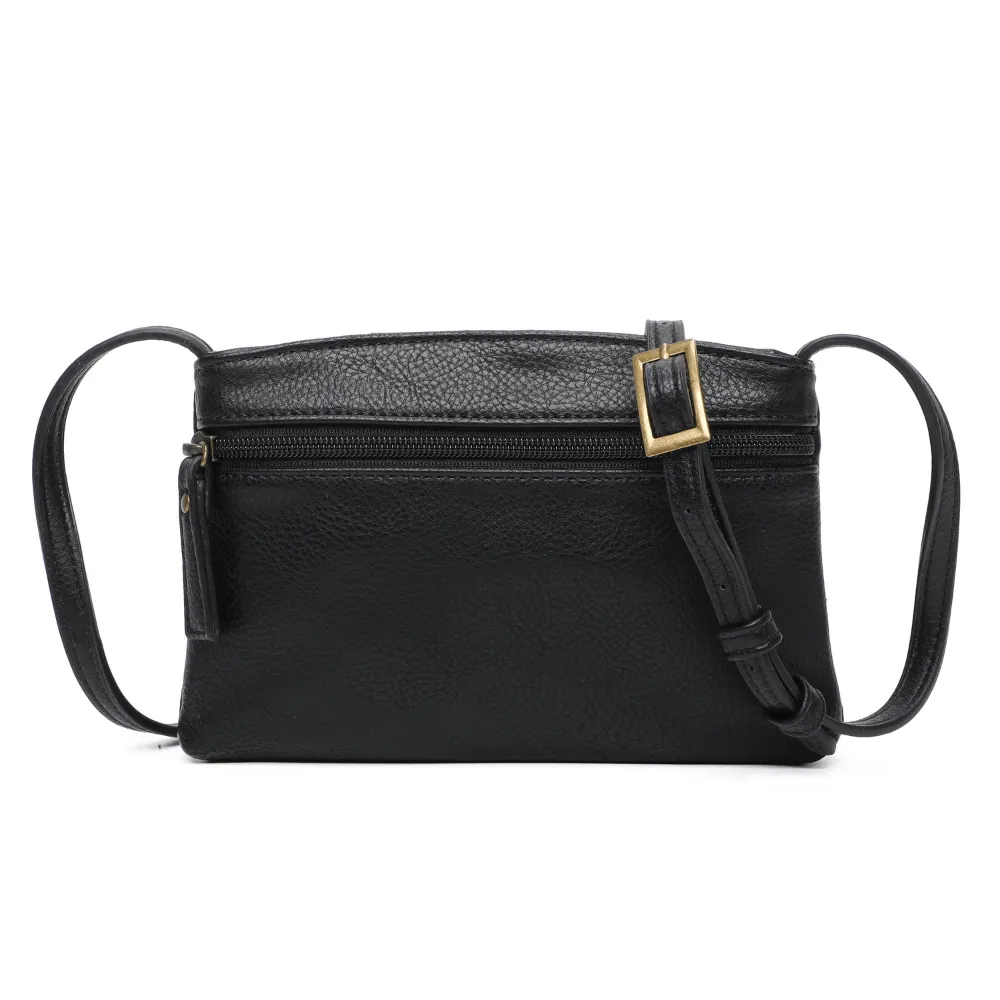 The Original Vegan Leather Crossbody Pouch | Black