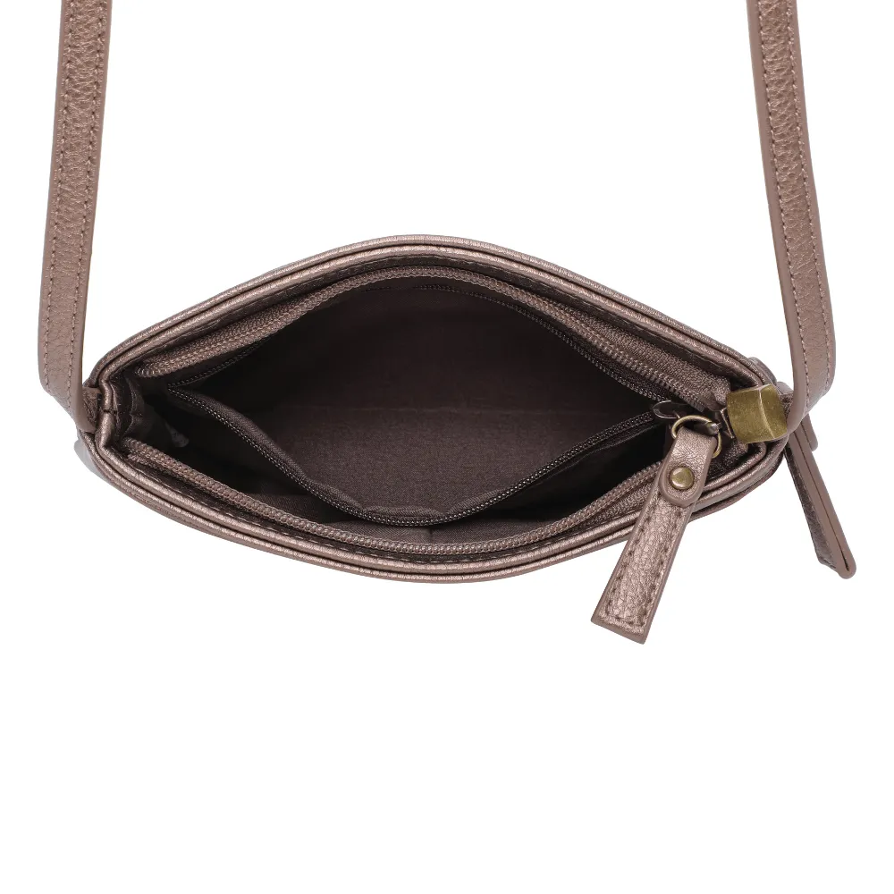 The Original Vegan Leather Crossbody Pouch | Bronze