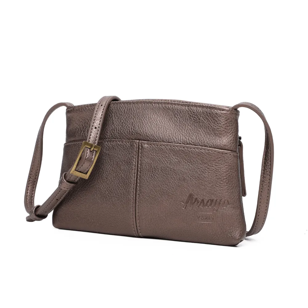 The Original Vegan Leather Crossbody Pouch | Bronze