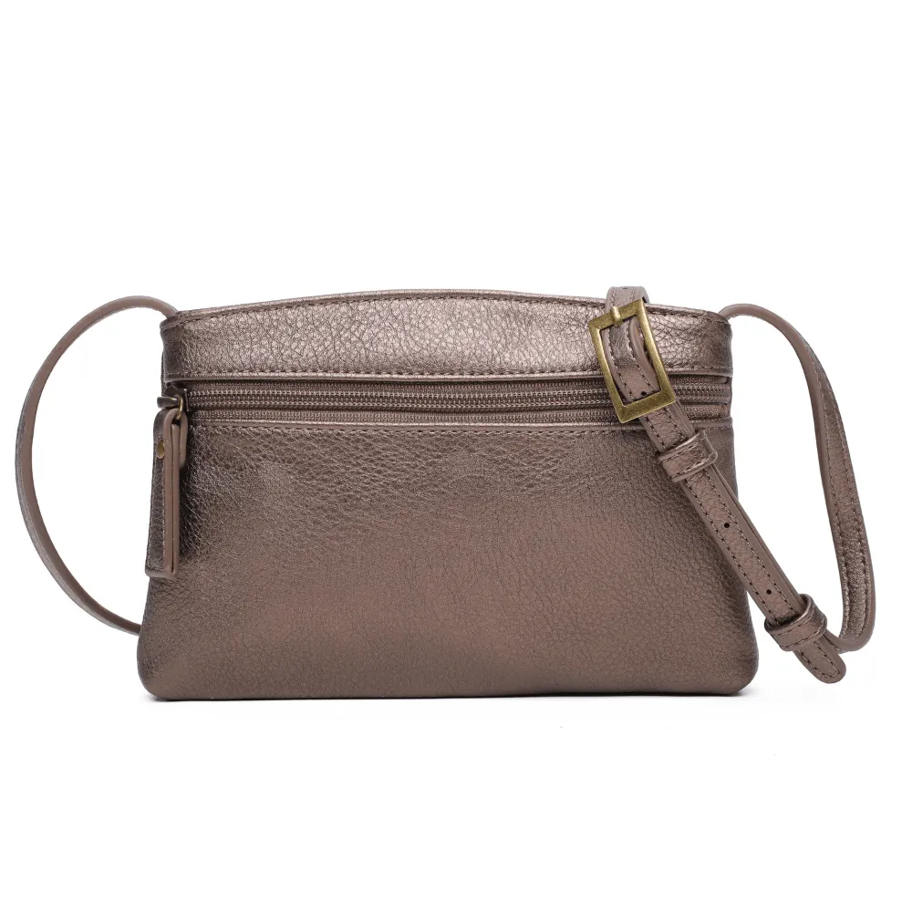 The Original Vegan Leather Crossbody Pouch | Bronze