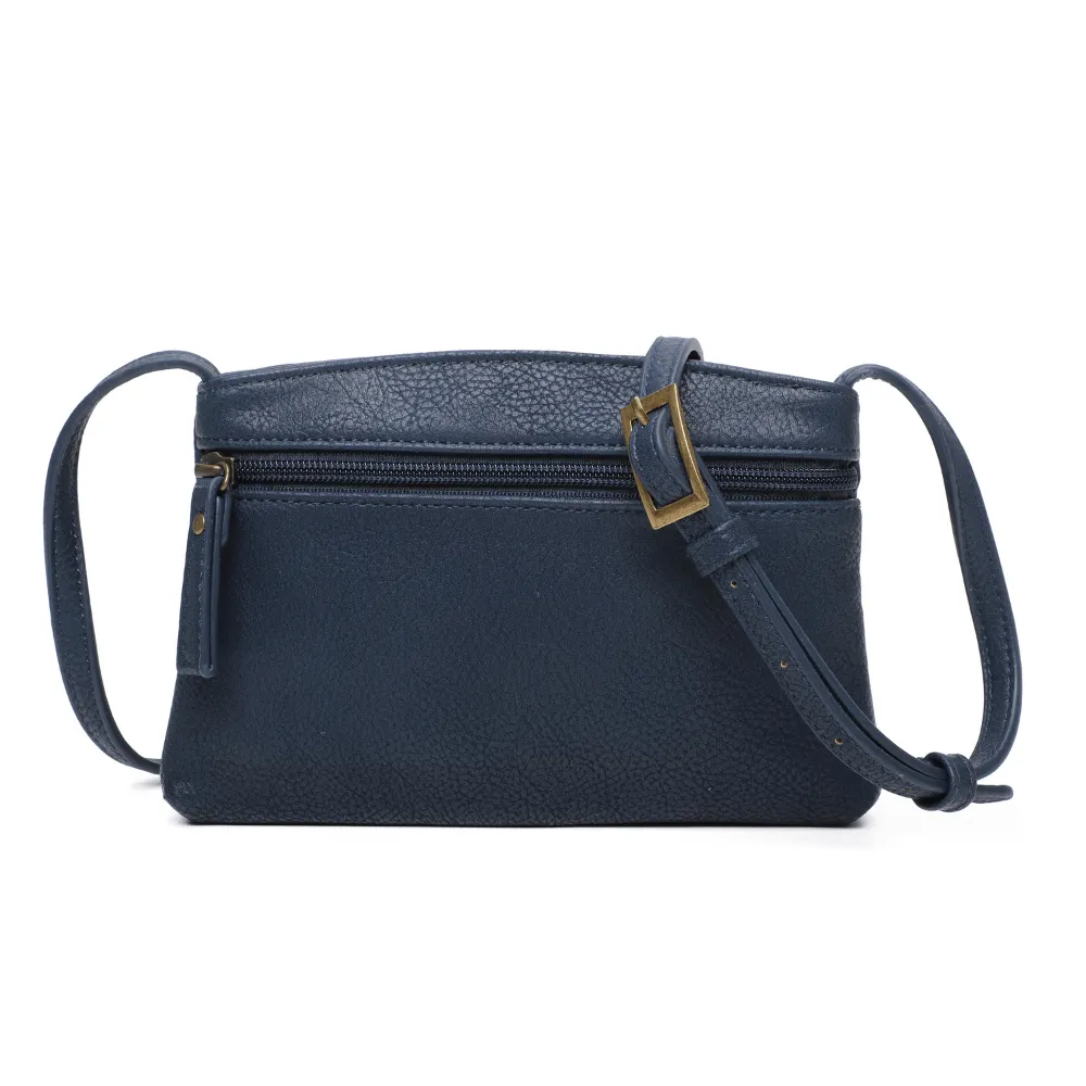 The Original Vegan Leather Crossbody Pouch | Dark Blue