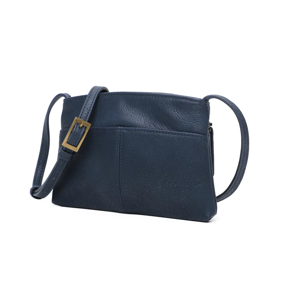 The Original Vegan Leather Crossbody Pouch | Dark Blue