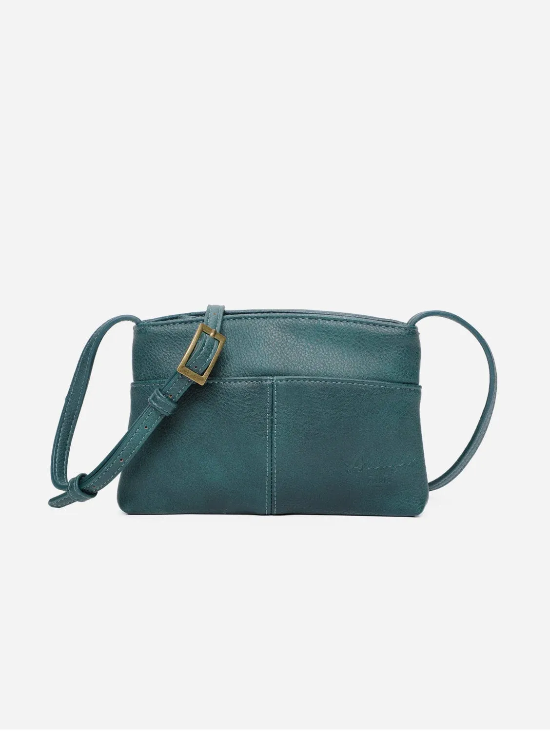 The Original Vegan Leather Crossbody Pouch | Peacock Blue