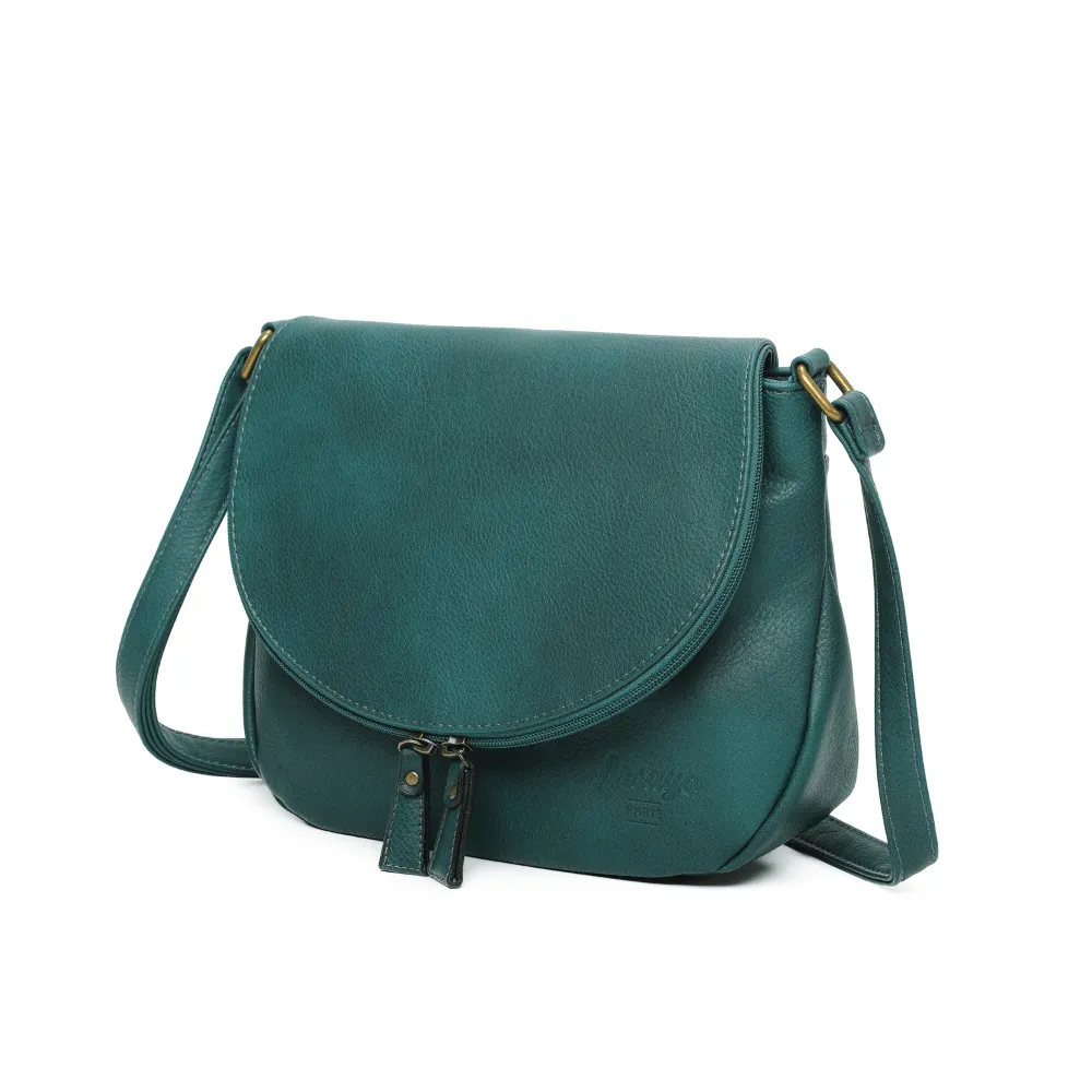 The Original Vegan Leather Shoulder Bag | Peacock Blue