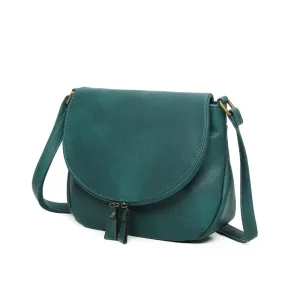 The Original Vegan Leather Shoulder Bag | Peacock Blue