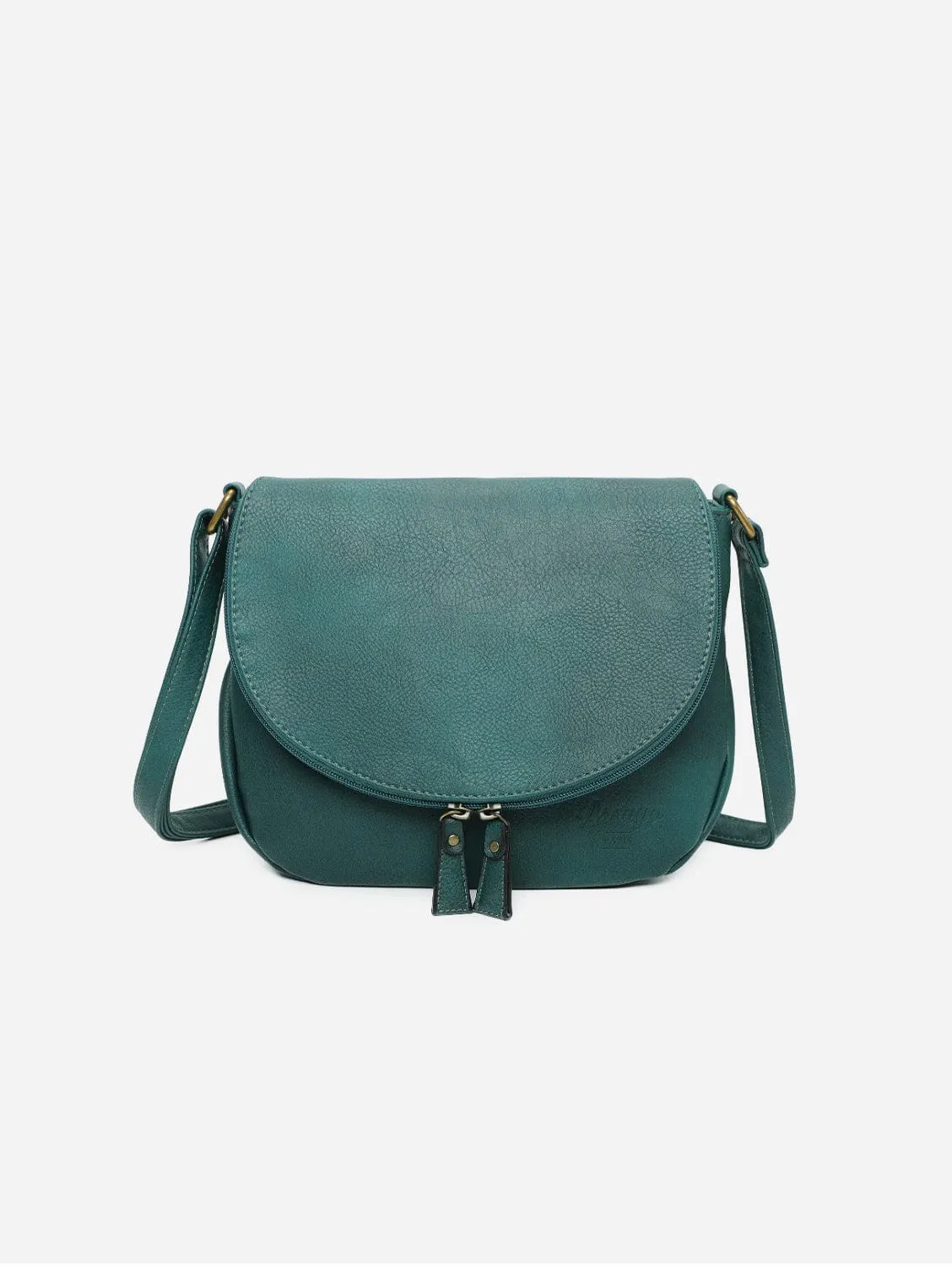 The Original Vegan Leather Shoulder Bag | Peacock Blue