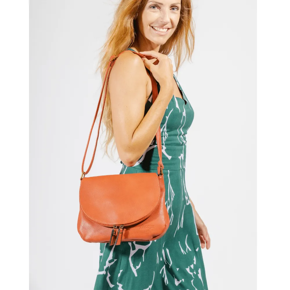 The Original Vegan Leather Shoulder Bag | Peacock Blue