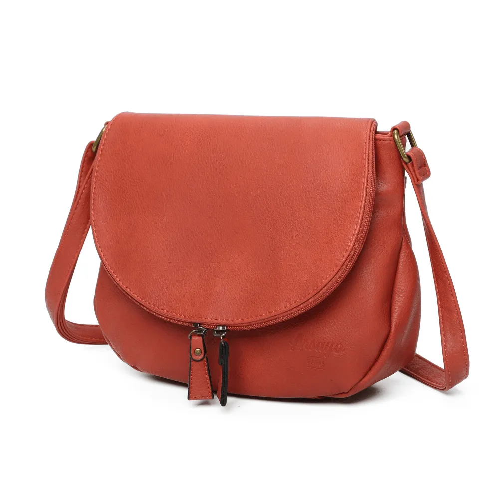 The Original Vegan Leather Shoulder Bag | Rust