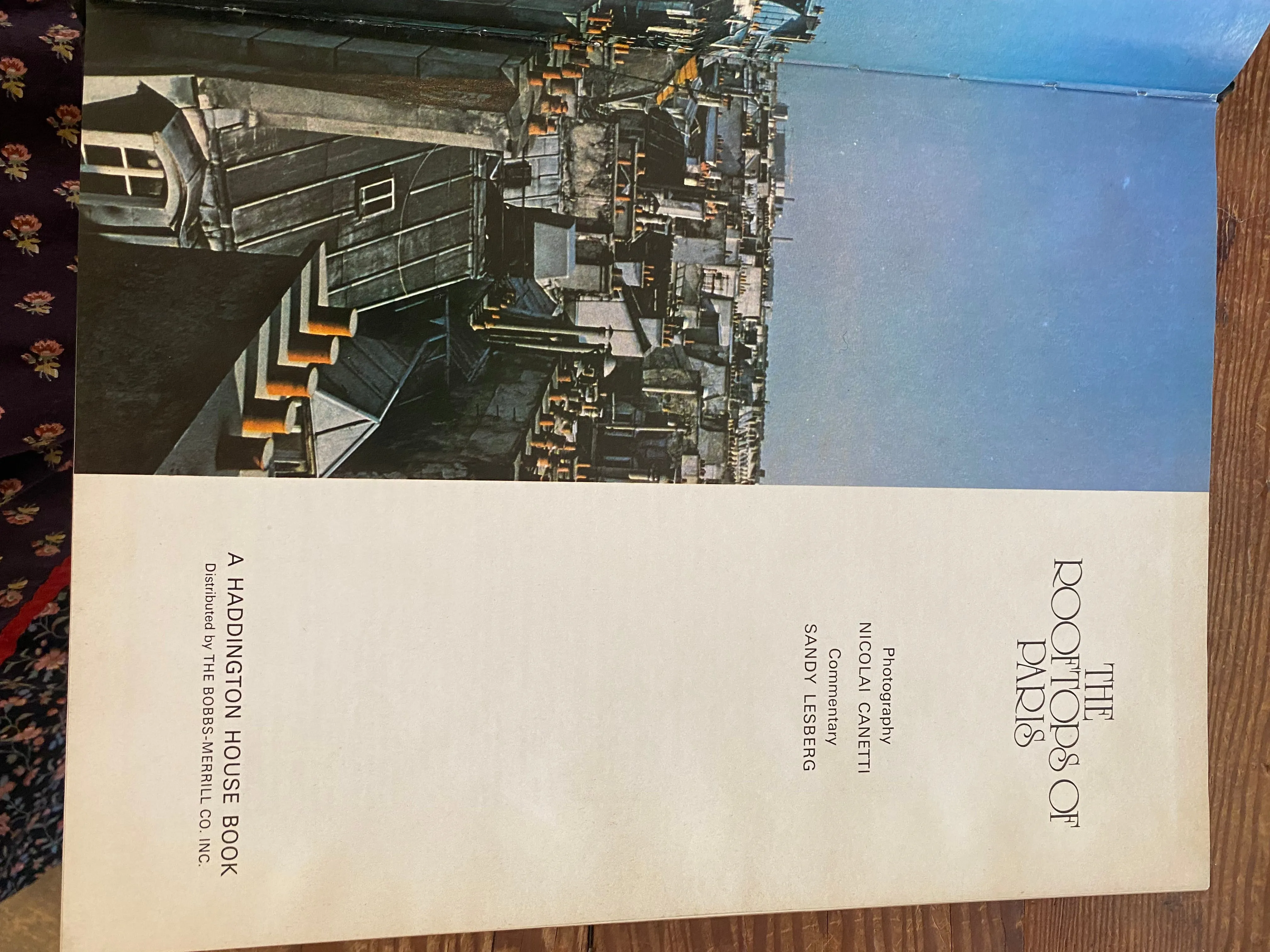 The Rooftops of Paris 1976 RARE Hardcover Book
