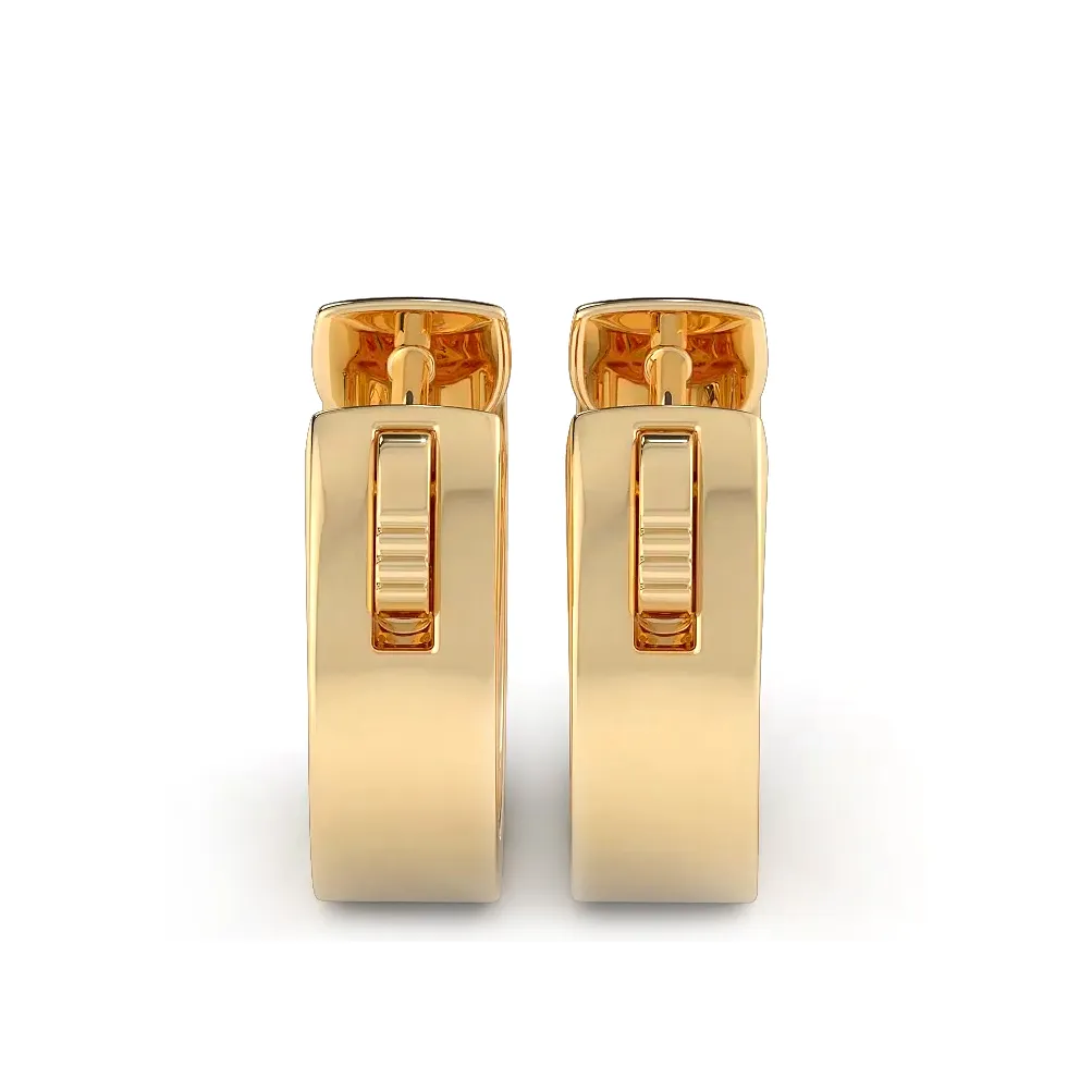 Three Row  1.0 ctw. Diamond Hoop Earrings Huggie Style