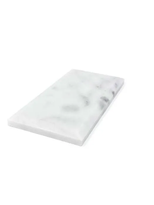 Tilefornia Italian Carrara White 3" X 6" Deep Beveled Field Subway Tile Polished/Honed
