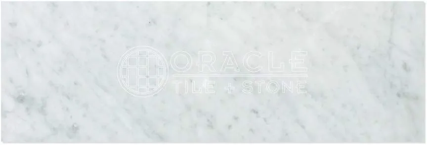 Tilefornia Italian Carrara White 4" X 12" Straight Edged Field Subway Tile Polished/Honed
