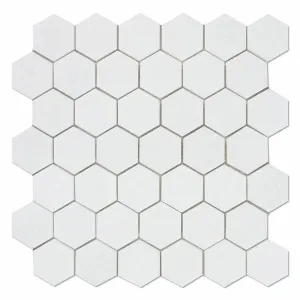 Tilefornia Thassos White 2" Hexagon  Mosaic Tile