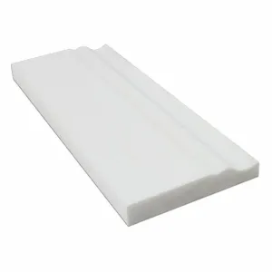 Tilefornia Thassos White Marble Baseboard Trim Molding