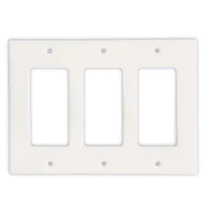 Tilefornia Thassos White Triple Rocker Switch Plate