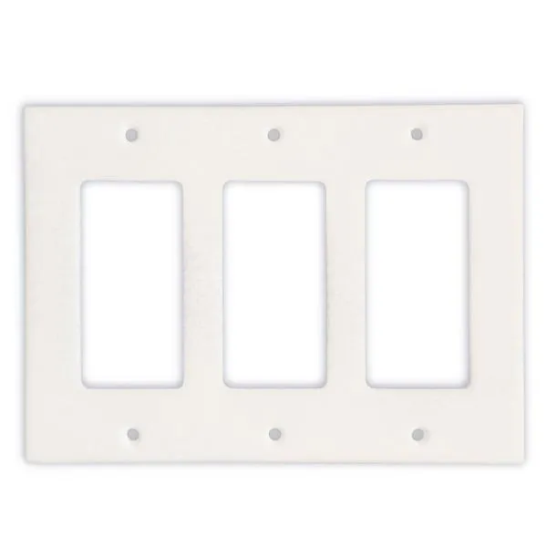 Tilefornia Thassos White Triple Rocker Switch Plate