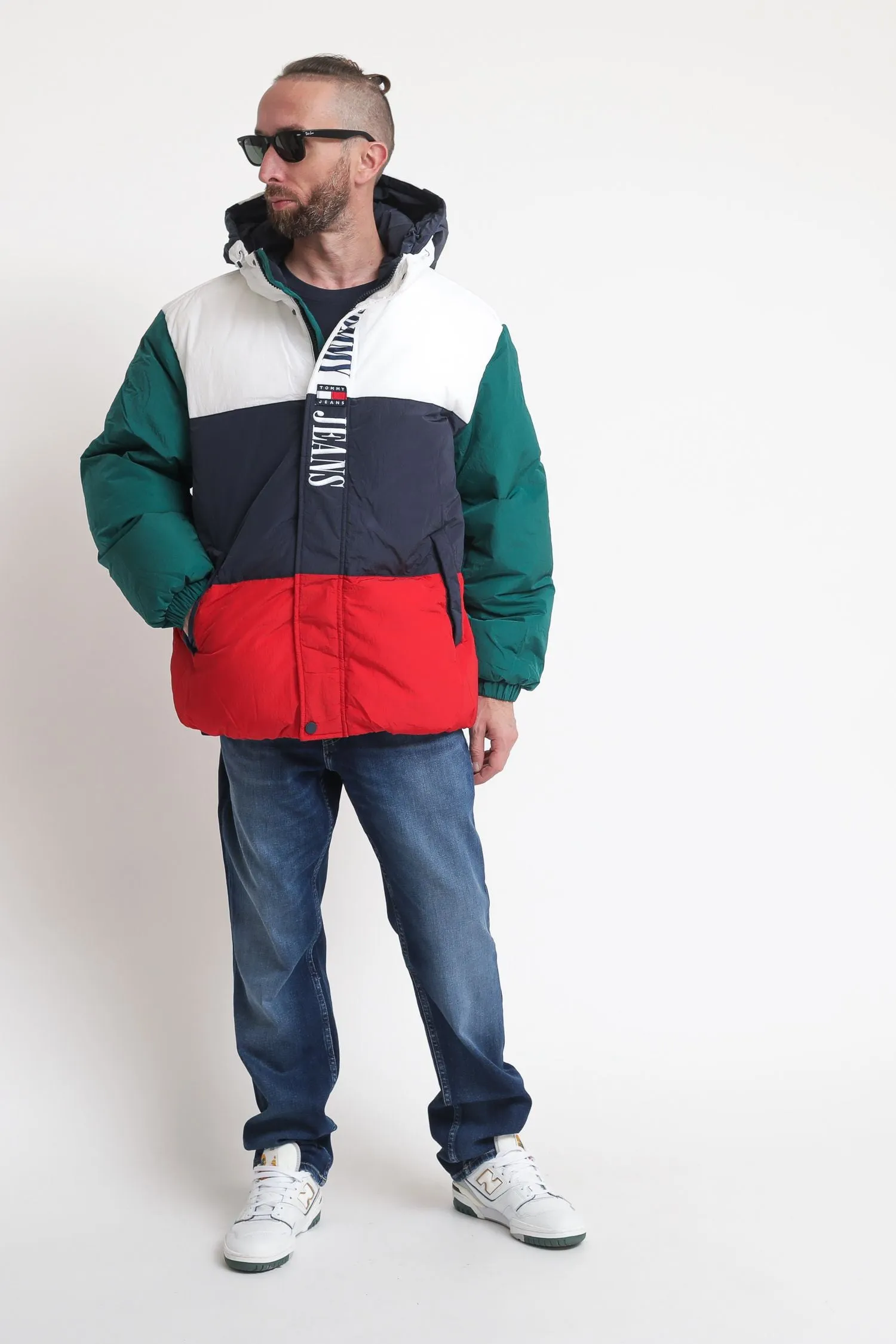 Tjm Archive Colorblock Puffer - White Multi