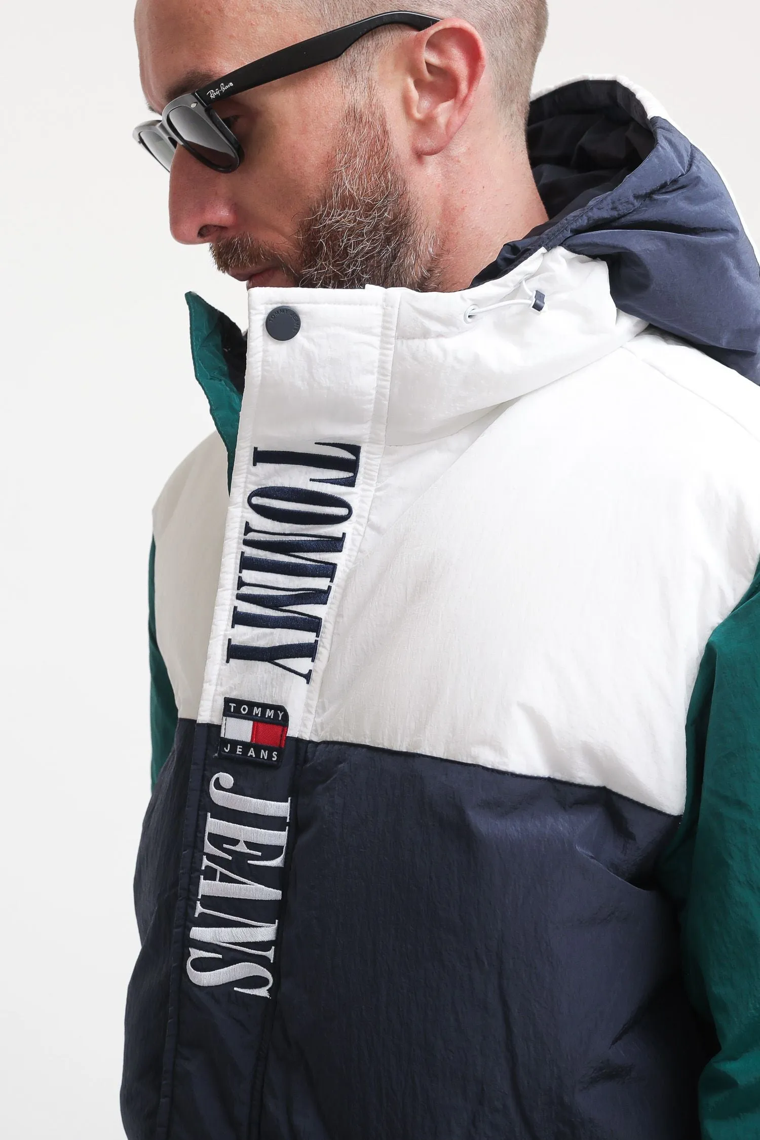 Tjm Archive Colorblock Puffer - White Multi