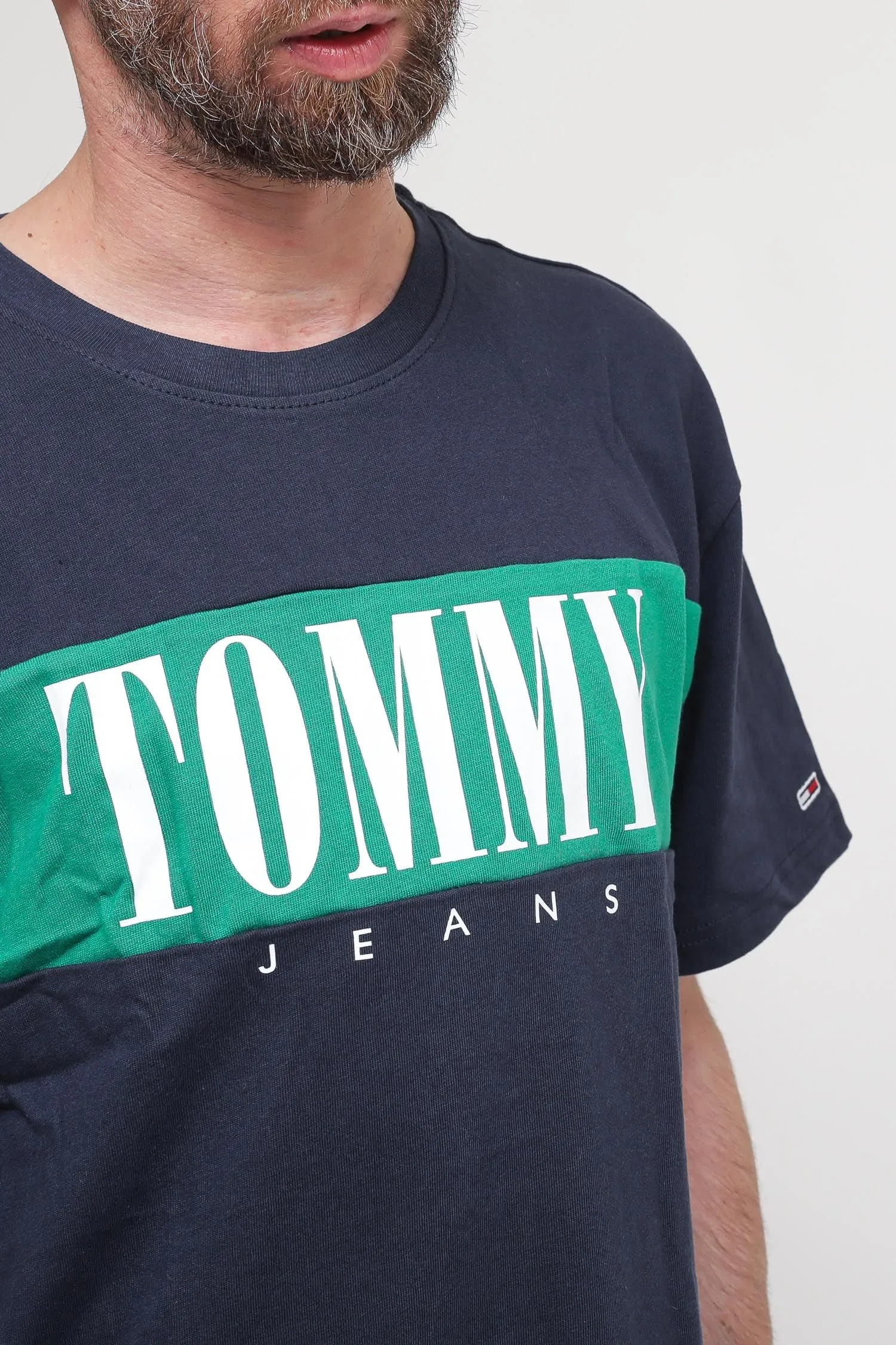 Tjm Cls Colorblock Serif Tee - Twilight Navy