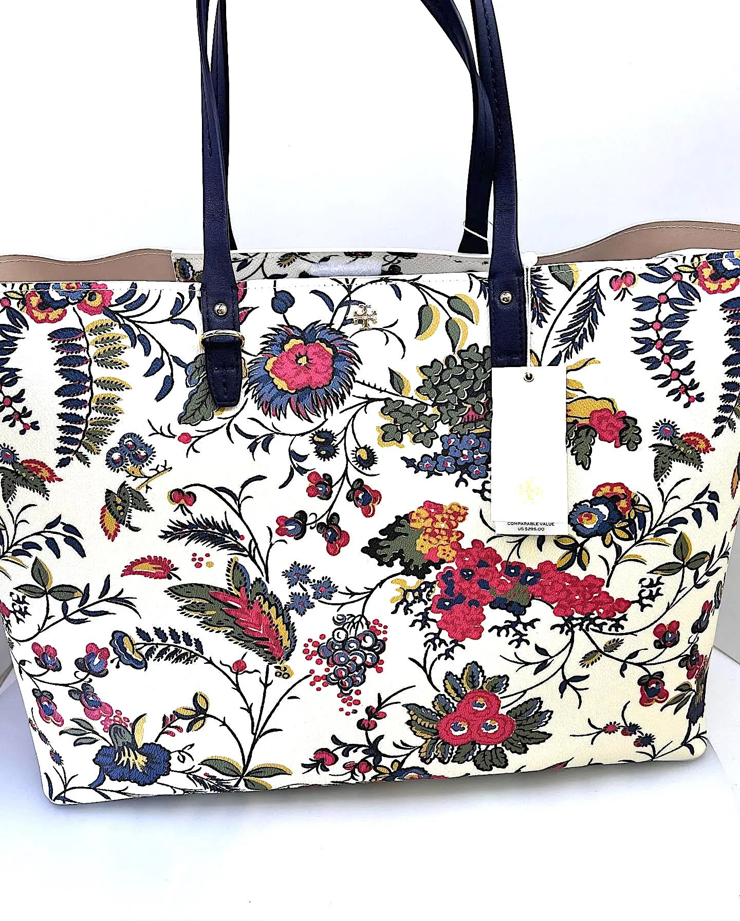 TORY BURCH KERRINGTON FLORAL TOTE BAG