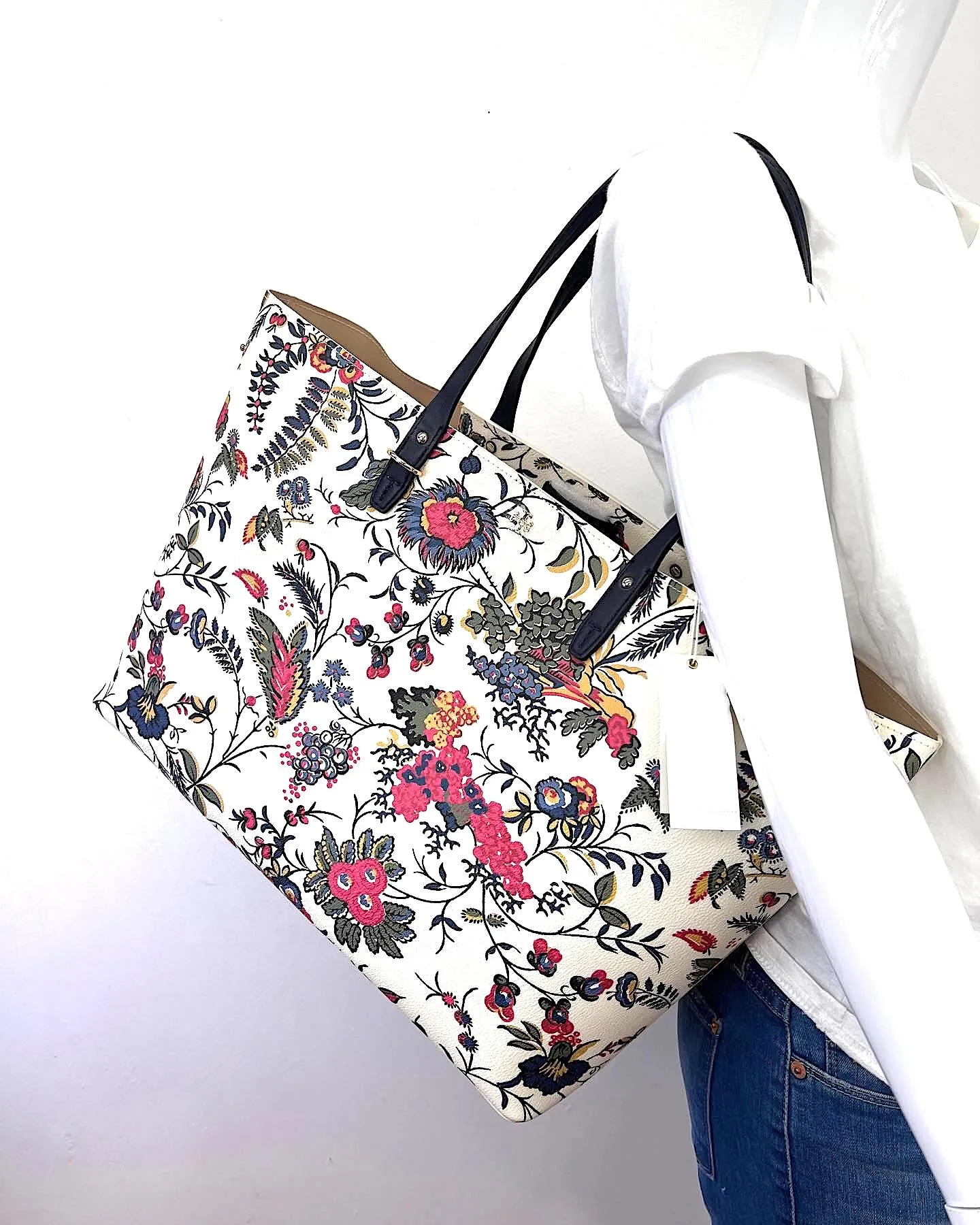 TORY BURCH KERRINGTON FLORAL TOTE BAG