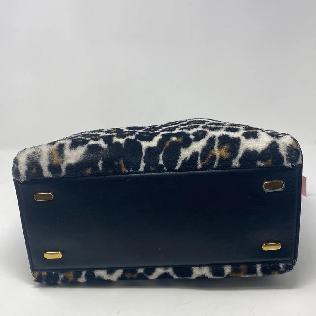 Tory Burch Lee Radziwill Calf Hair and Black Bag Large
