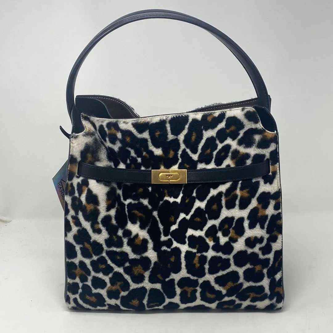 Tory Burch Lee Radziwill Calf Hair and Black Bag Large
