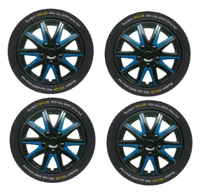 Toyota Corolla Compact Black Blue Wheel Trims Covers (1997-2002)