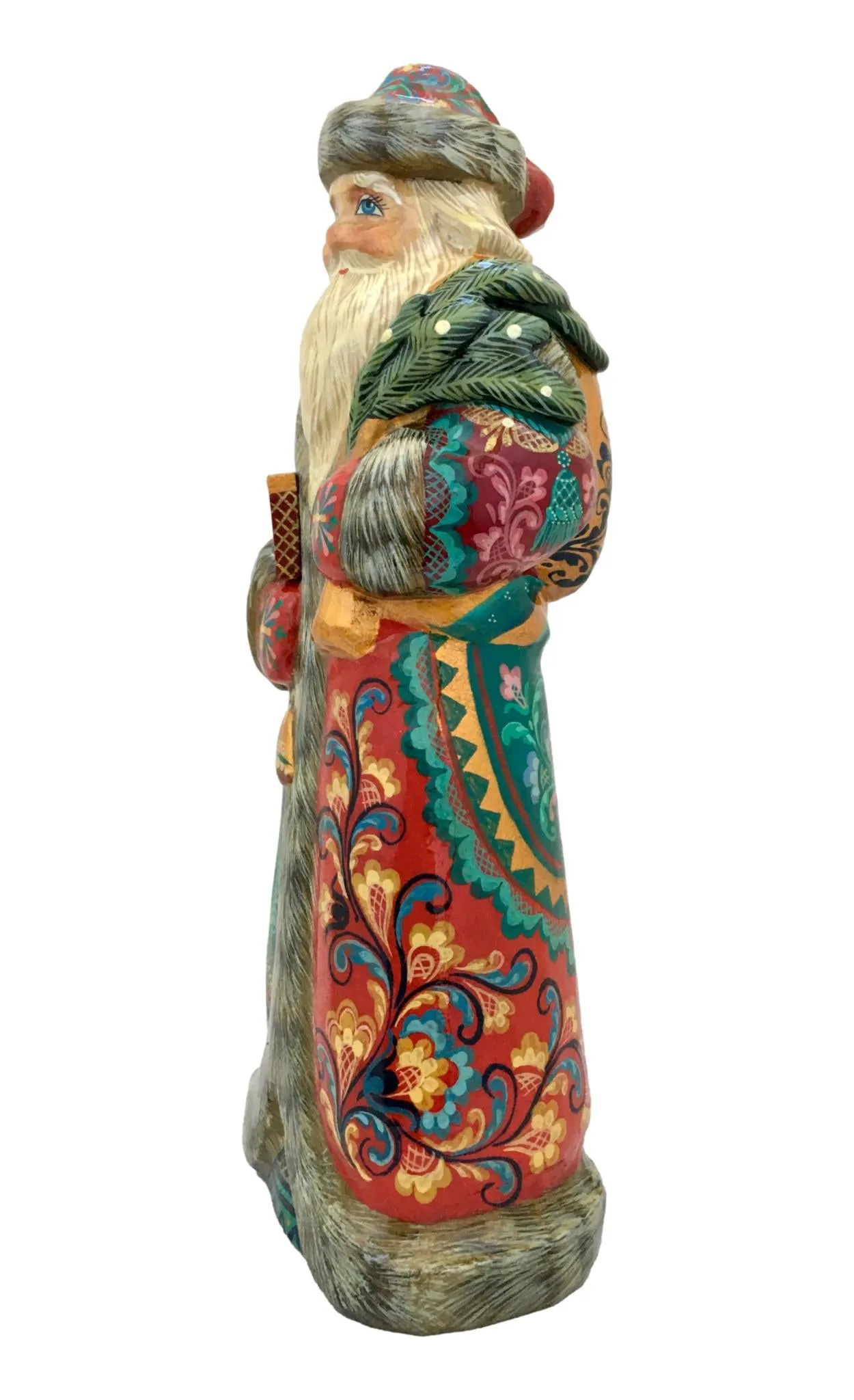 Traditional Wooden Santa Lacquered