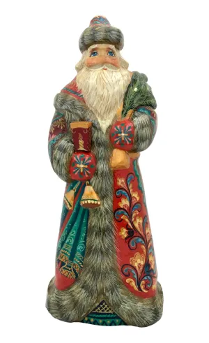 Traditional Wooden Santa Lacquered