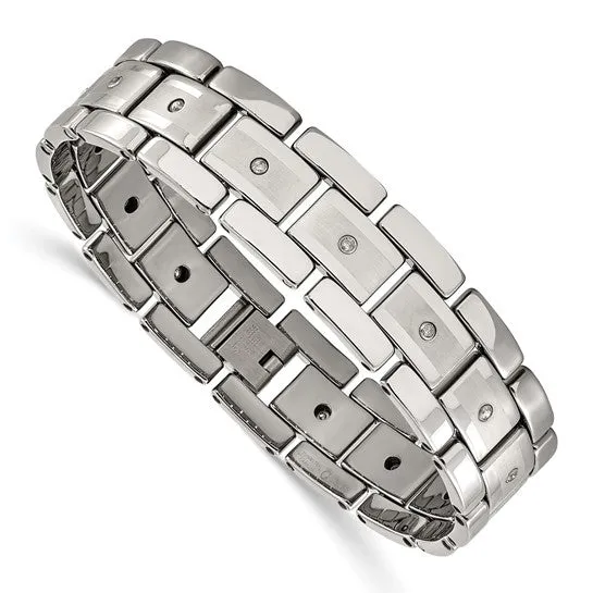 Tungsten Men's Diamond Bracelet (.30ctw)