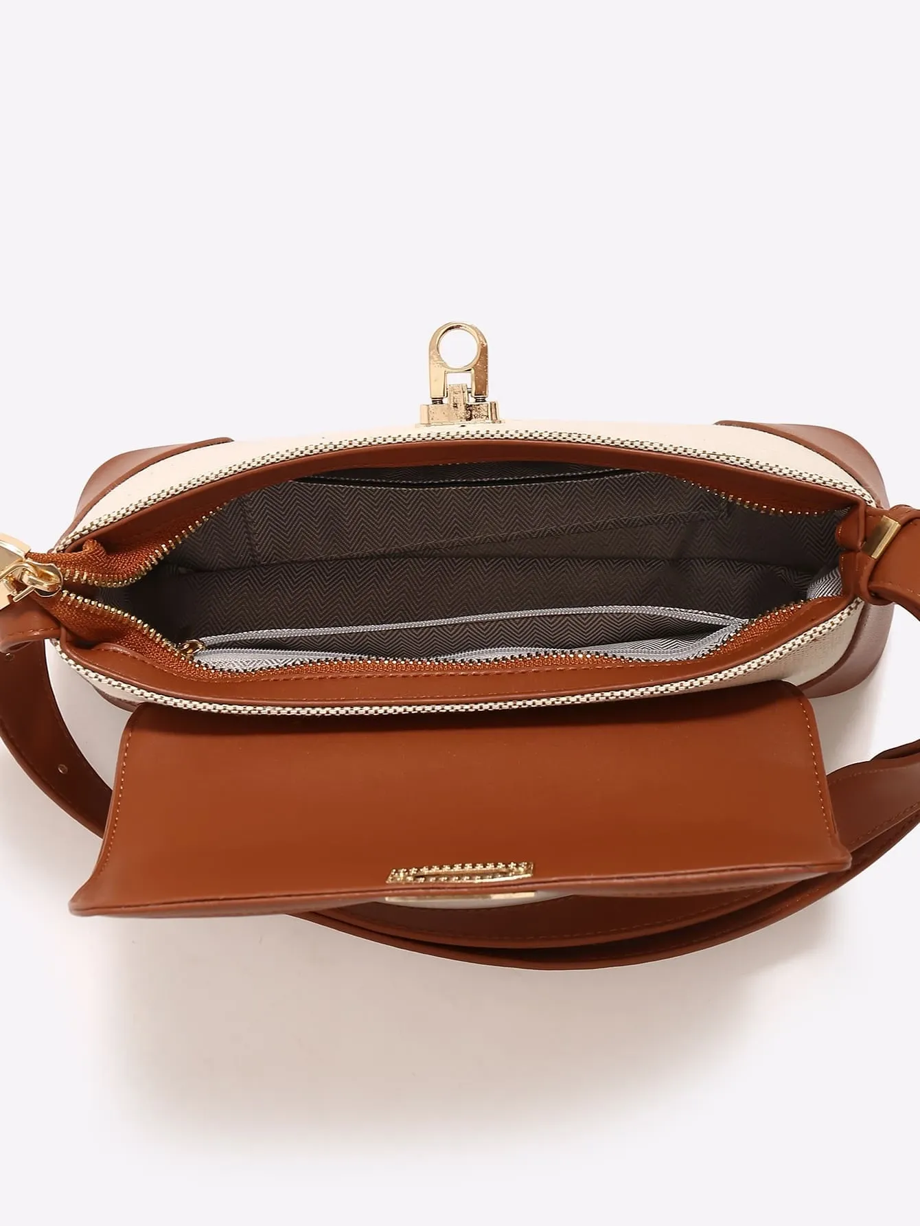 Two Tone Baguette Bag