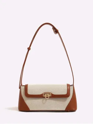 Two Tone Baguette Bag