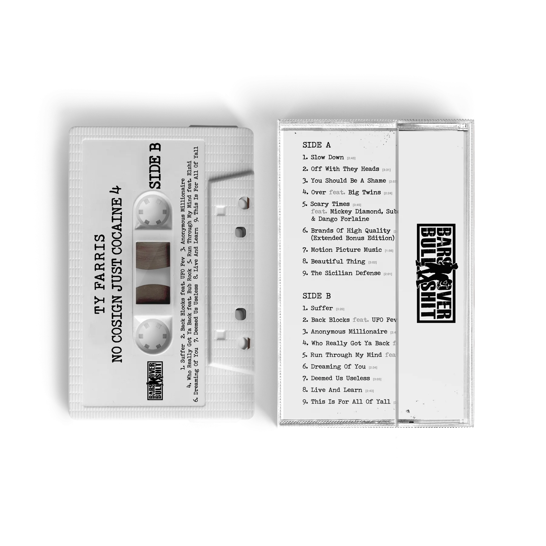 Ty Farris - No Cosign Just Cocaine 4 White Cover CD & Cassette Combo Deluxe Edition Autographed (VERY LIMITED!!) READ DESCRIPTION