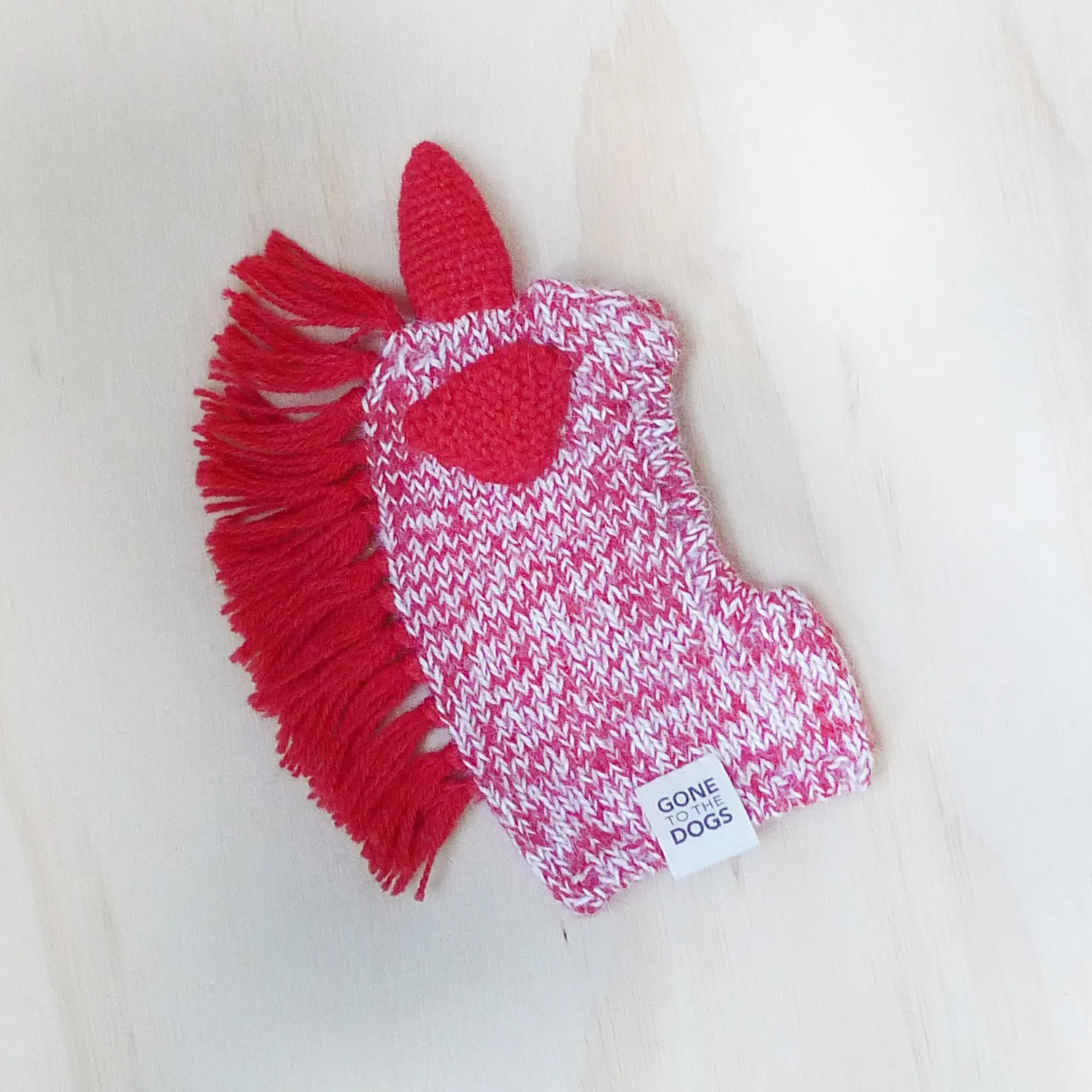 Unicorn Sweater Hood -  Colorblock Red