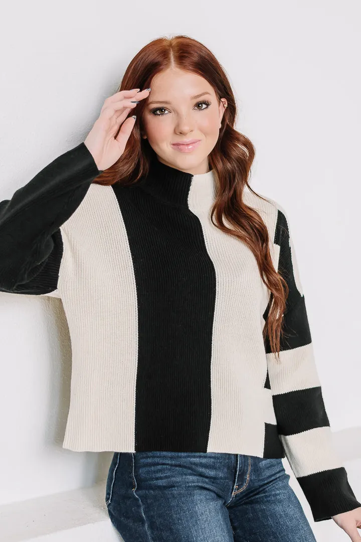 Up The Block Mock Neck Sweater