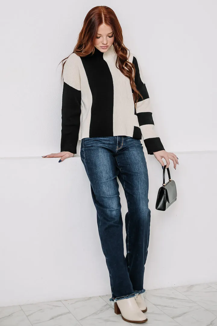 Up The Block Mock Neck Sweater