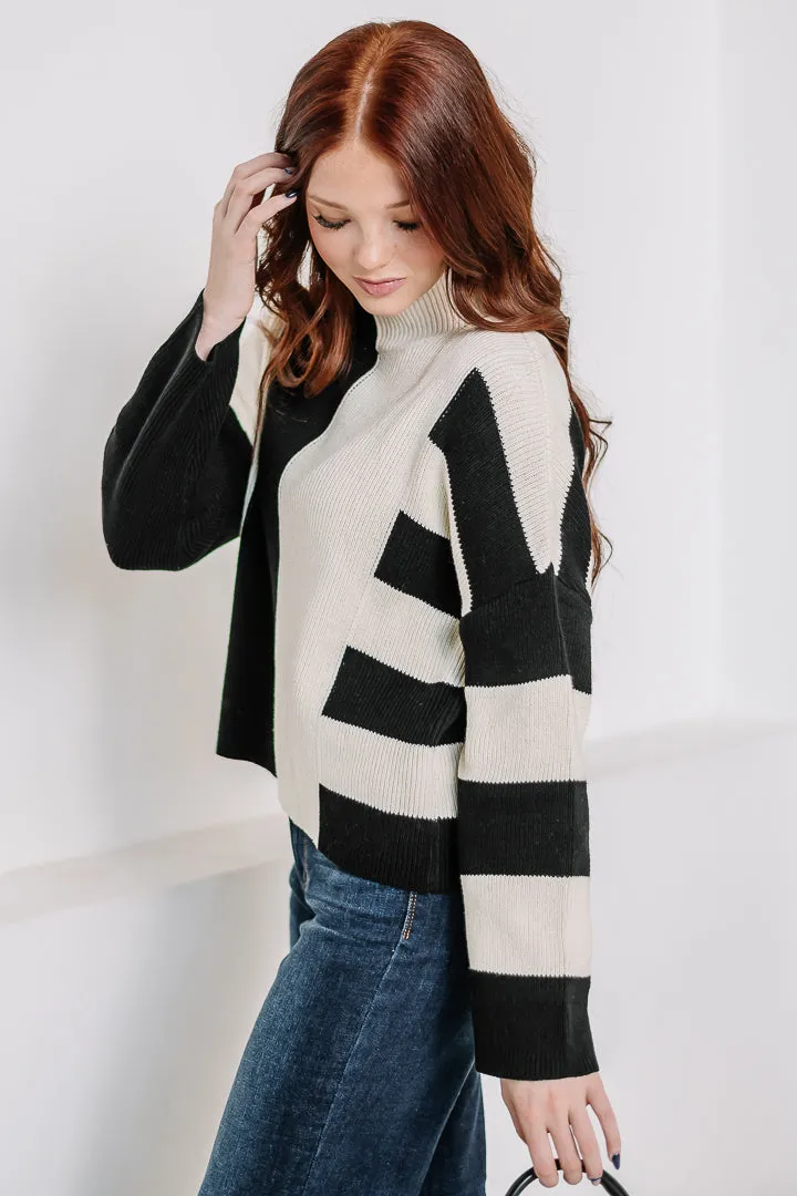Up The Block Mock Neck Sweater