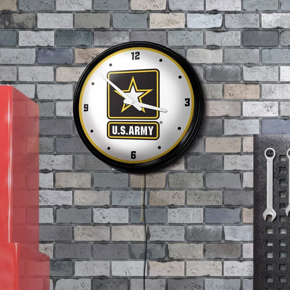 US Army: Retro Lighted Wall Clock