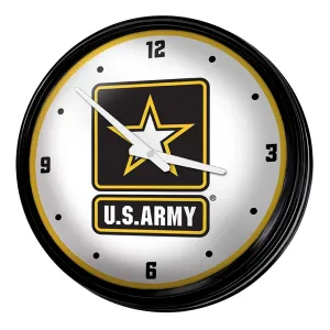 US Army: Retro Lighted Wall Clock