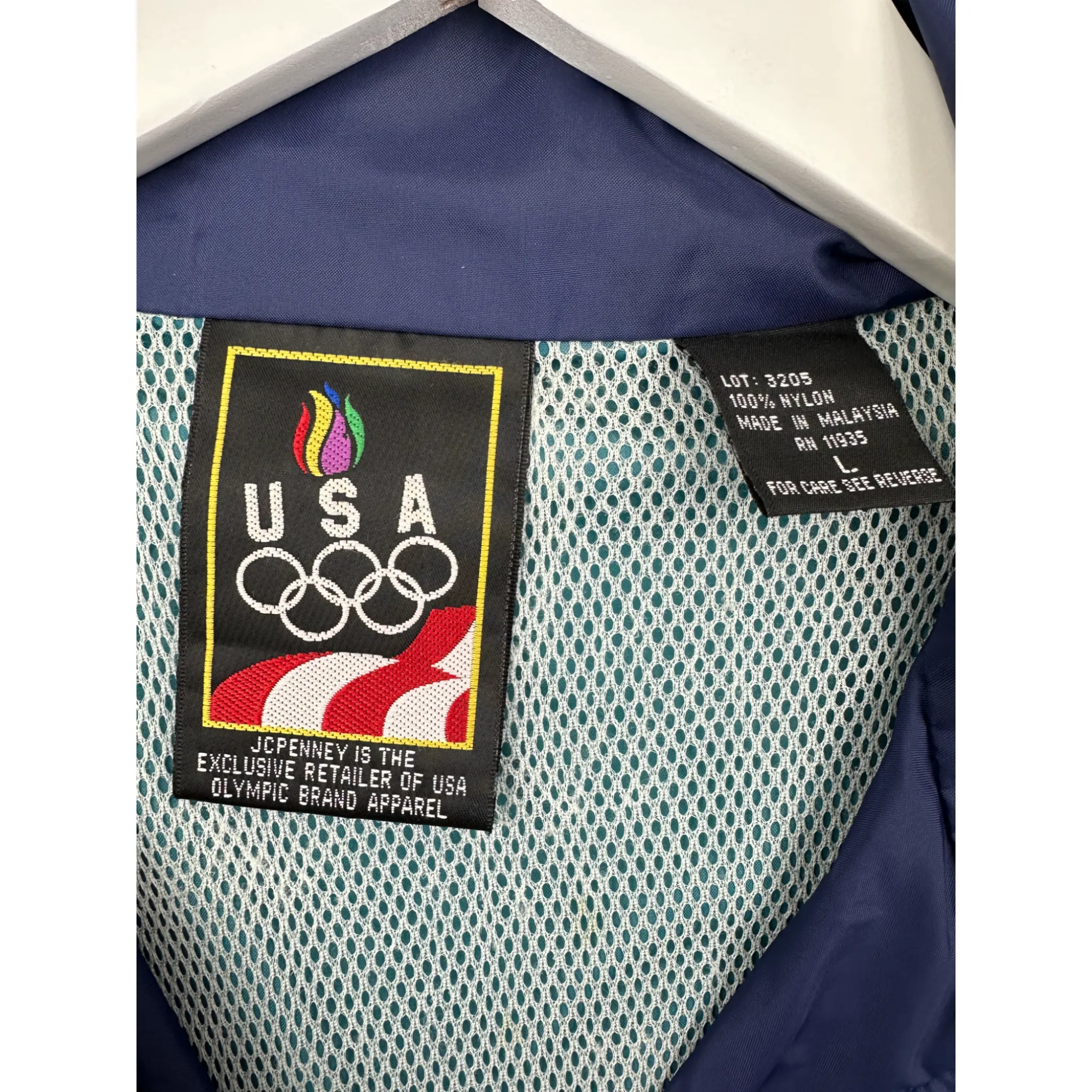 USA OLYMPICS ZIP-UP WINDBREAKER - (L)