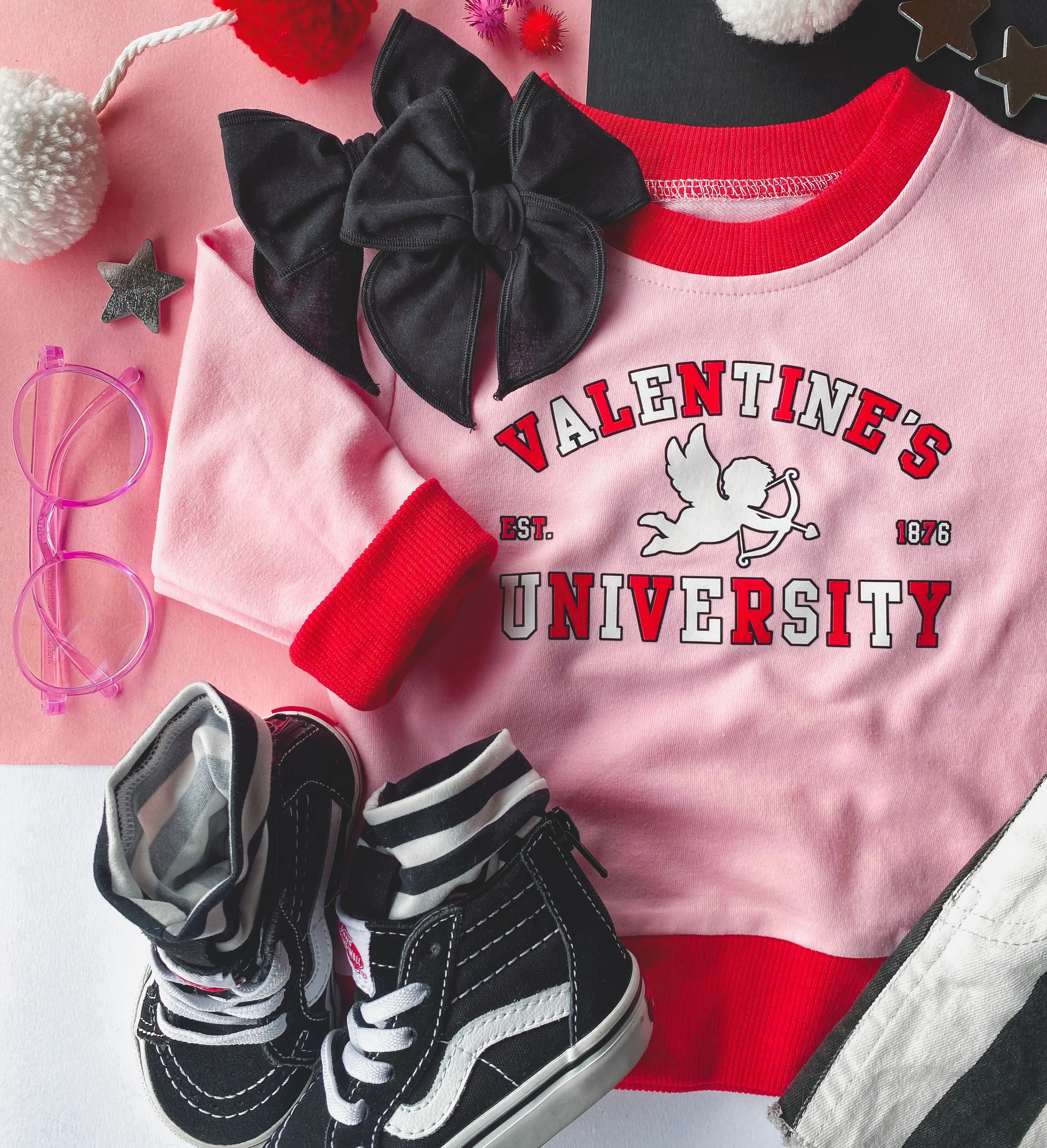 valentine’s university pullover