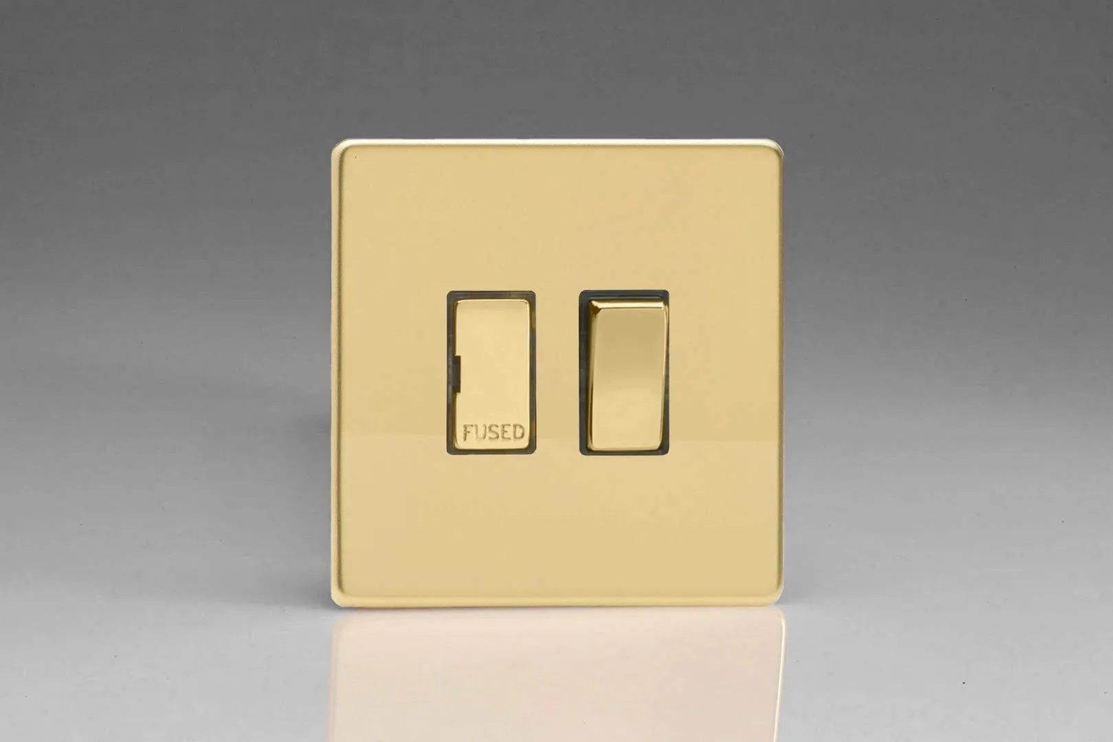 Varilight XDV6DS Switched Fuse Spur Polished Brass No Insert